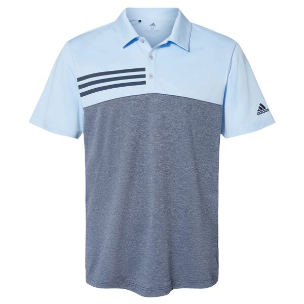 Men's Heathered Colorblocked 3-Stripes Polo Thumbnail