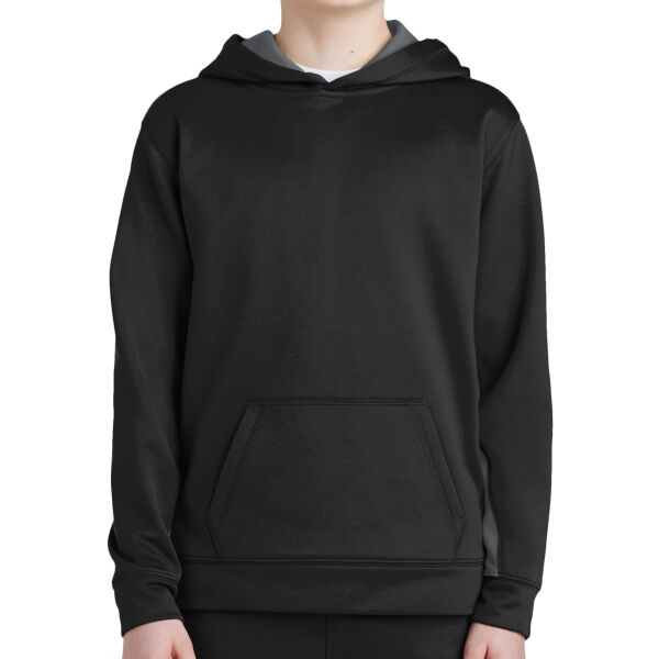 Youth Sport Wick ® Fleece Colorblock Hooded Pullover Thumbnail
