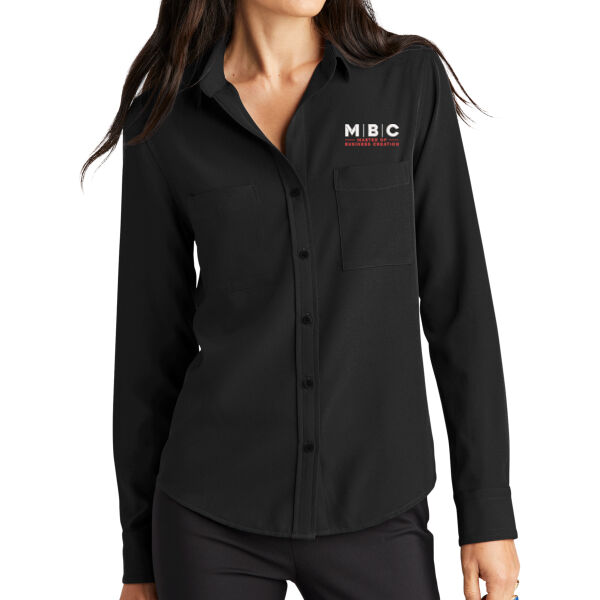 MBC - Women's Stretch Crepe Long Sleeve Camp Thumbnail